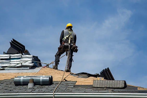 Professional Gutter Installation technician working in Carmel, CA